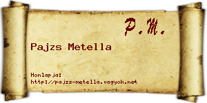 Pajzs Metella névjegykártya